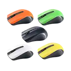 Белый мышь беспроводная оптическая Perfeo "Rainbow",  USB