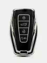 Черный чехол на ключ Geely coolray (джили кулрей) и Geely monjaro (джили монжаро)