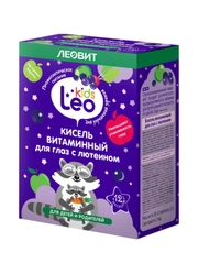 Кисель витаминный Леовит LeoKids, для глаз, с лютеином, для детей, 5 пакетов по 12 г