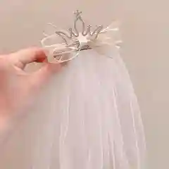 Заколка фата, заколка с короной детская, для девочек, новогодняя