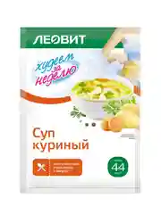 Суп куриный Леовит Худеем за неделю, 25 пакетов по 14 г
