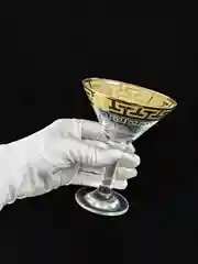 Бокалы для мартини, подарочный набор, 6 шт., 190 мл, золото PROMSIZ, коллекция Греческий