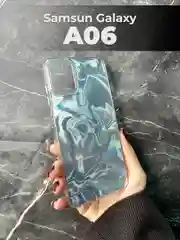 Серый металлик чехол для Samsung Galaxy A06 (Самсунг Гелакси А06), переливающийся, с градиентом