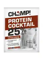 Коктейль Champ Леовит, протеиновый, шоколадный, 12 пакетов по 40 г
