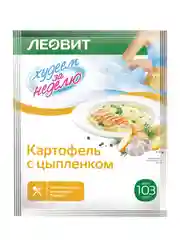 Картофель с цыпленком Леовит Худеем за неделю, 15 пакетов по 30 г