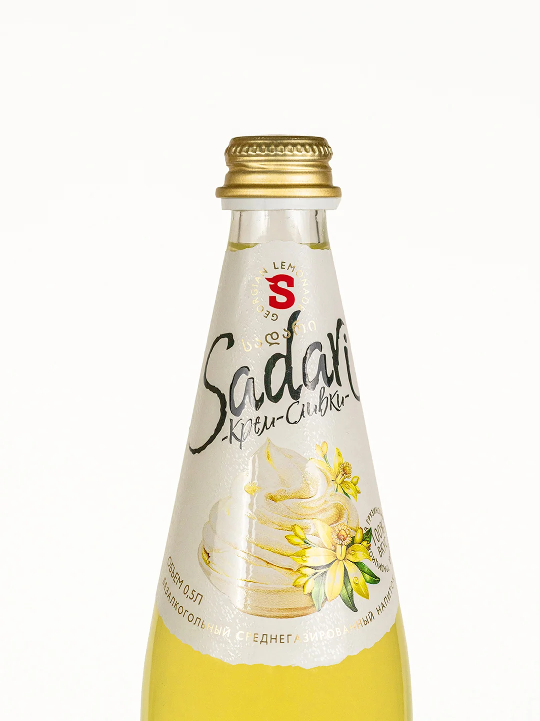 Напиток безалкогольный среднегазированный Sadari "Крем-Сливки", 0,5 л