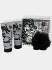 Подарочный набор для мужчин Black DRAGON/Гель для душа/Бальзам после бритья/Мочалка