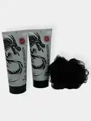 Подарочный набор для мужчин Black DRAGON/Гель для душа/Бальзам после бритья/Мочалка