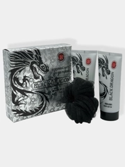 Подарочный набор для мужчин Black DRAGON/Гель для душа/Бальзам после бритья/Мочалка