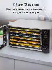 Серебряный профессиональная электросушилка  STINGRAY ST-FD709A 6 поддонов черный