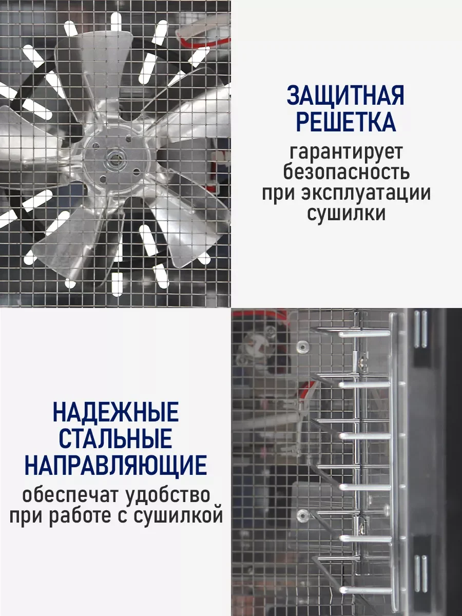 Серебряный профессиональная электросушилка  STINGRAY ST-FD709A 6 поддонов черный
