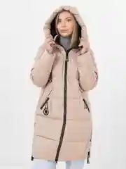 Бежевый меланж куртка женская зима