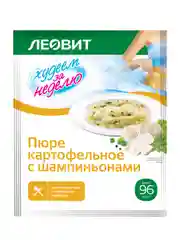 Пюре картофельное Леовит Худеем за неделю, с шампиньонами, 15 пакетов по 30 г