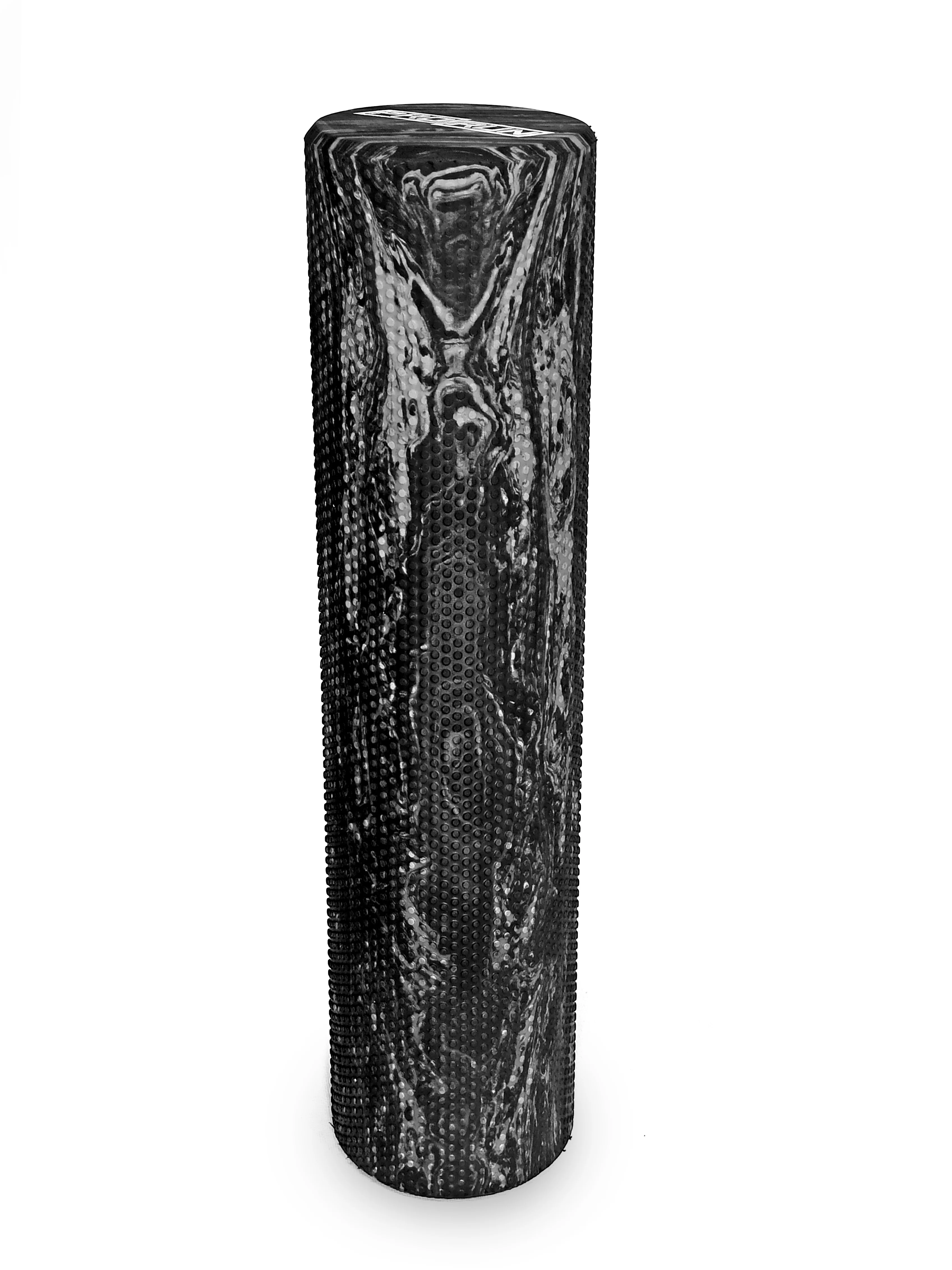 Серый ролик для йоги и пилатеса ProRun, 60х15 см, серый гранит, 100-5017