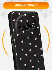 Розовый чехол на Xiaomi Redmi A3/A3x/Poco C61 / Редми A3/A3x/Поко C61 черный, с принтом