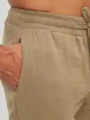 Хаки брюки легкие муслин классические