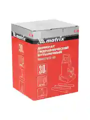 Домкрат гидравлический, бутылочный, 30 т, h подъема 260-415 мм, MATRIX, 50735