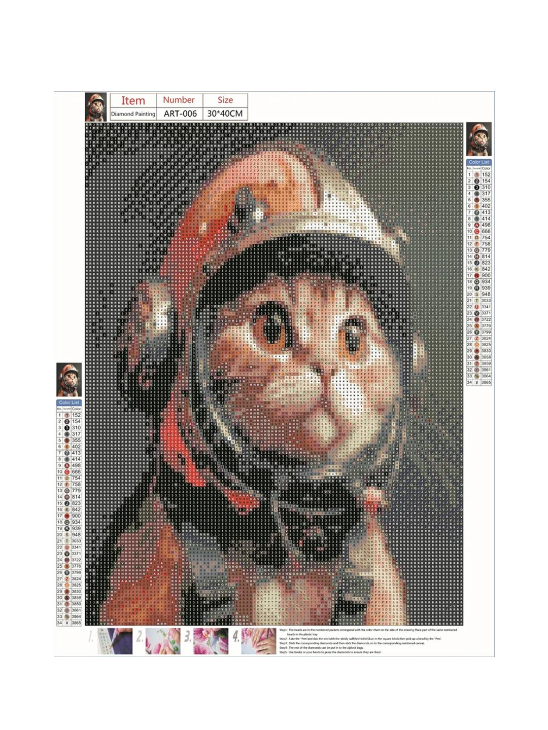 Алый алмазная мозаика, без подрамника, 30*30, 30*40, 40*50