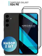 1-2 шт стекло для Samsung Galaxy S24 FE защитное ROSCO прозрачное олеофобное с рамкой
