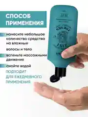 Шампунь,гель мужской 2в1с протеинами пшеницы для кожи головы и тела EDEN FOR MEN 250 мл