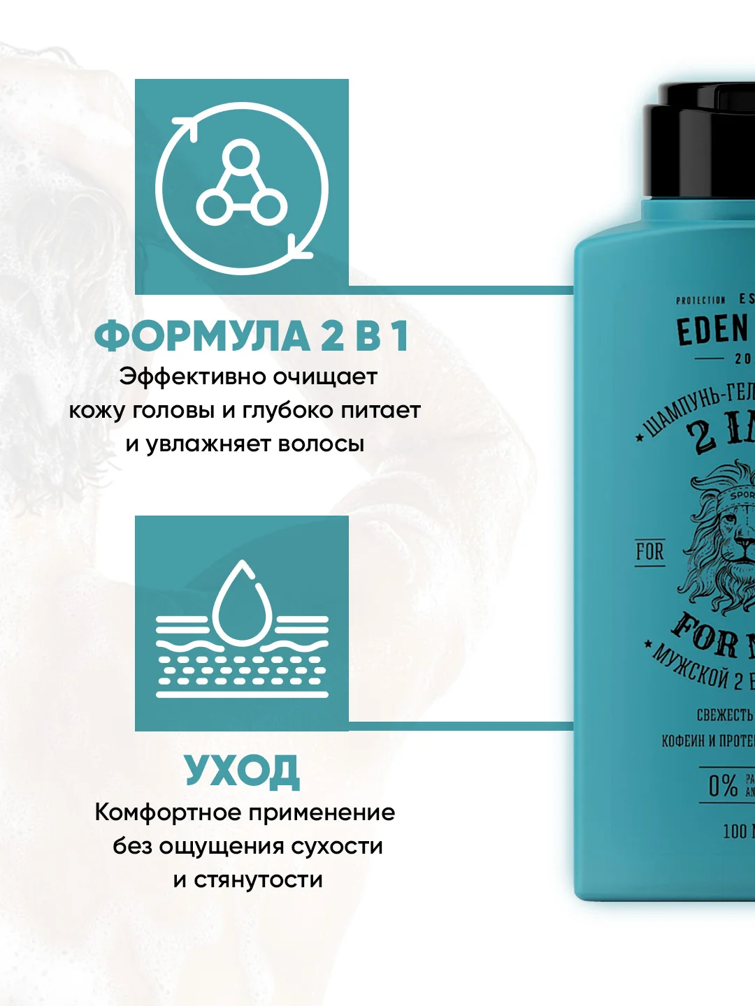 EDEN For men Шампунь-гель 2 в 1