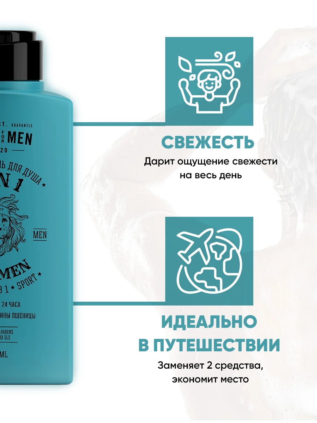 EDEN For men Шампунь-гель 2 в 1