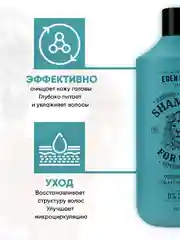 Шампунь мужской EDEN "For men", с протеинами пшеницы, восстанавливающий структуру волос, 250 мл