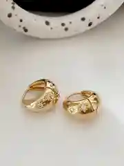 Золотой серьги капли со стразами old money