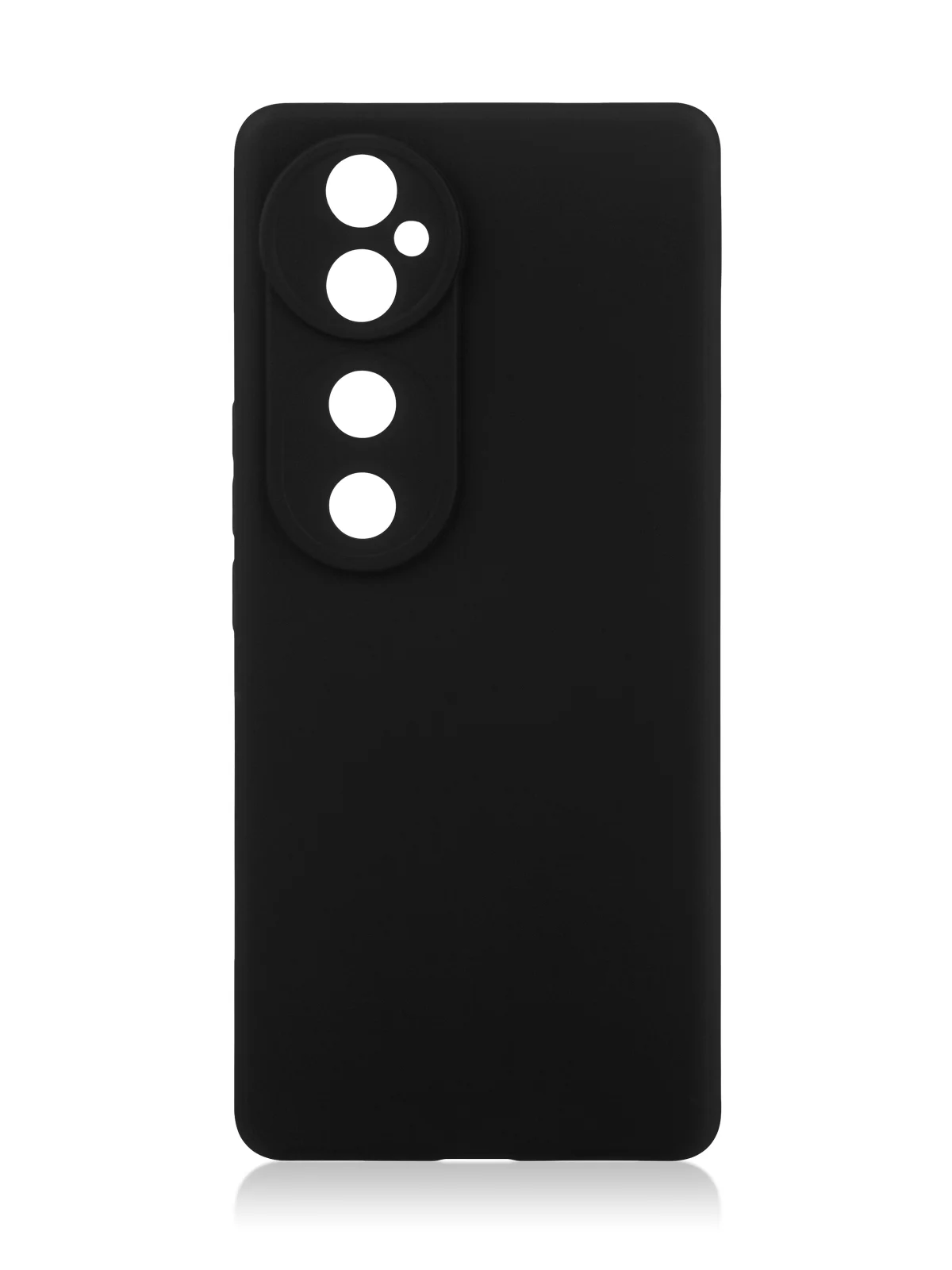 Черный чехол для Vivo V40 силиконовый ROSCO матовый/ прозрачный тонкий с бортиком- защитой камер