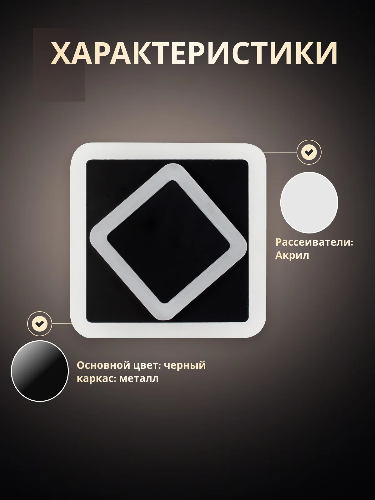 Светильник светодиодный настенный потолочный бра NovoLED NVL0015