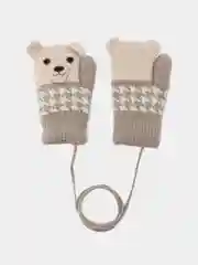 Карамельный варежки детские на веревочке теплые зимние для девочек и мальчиков