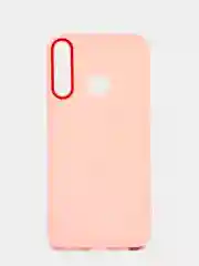 Розовый чехол усиленный с рамкой для Huawei Y7 Prime 2020, силиконовый
