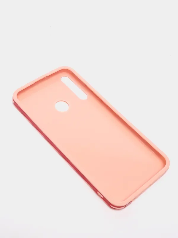 Розовый чехол усиленный с рамкой для Huawei Y7 Prime 2020, силиконовый