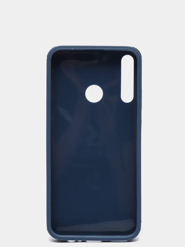 Синий чехол усиленный с рамкой для Huawei Y7 Prime 2020, силиконовый