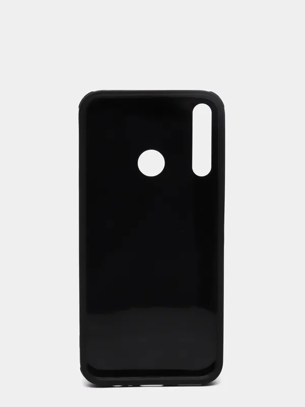 Черный чехол усиленный с рамкой для Huawei Y7 Prime 2020, силиконовый