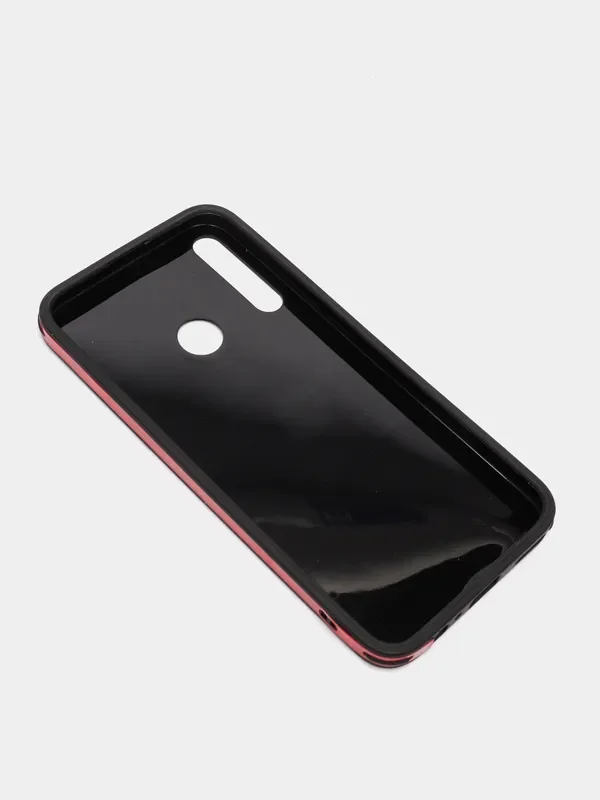 Разноцветный чехол усиленный с рамкой для Huawei Y7 Prime 2020, силиконовый