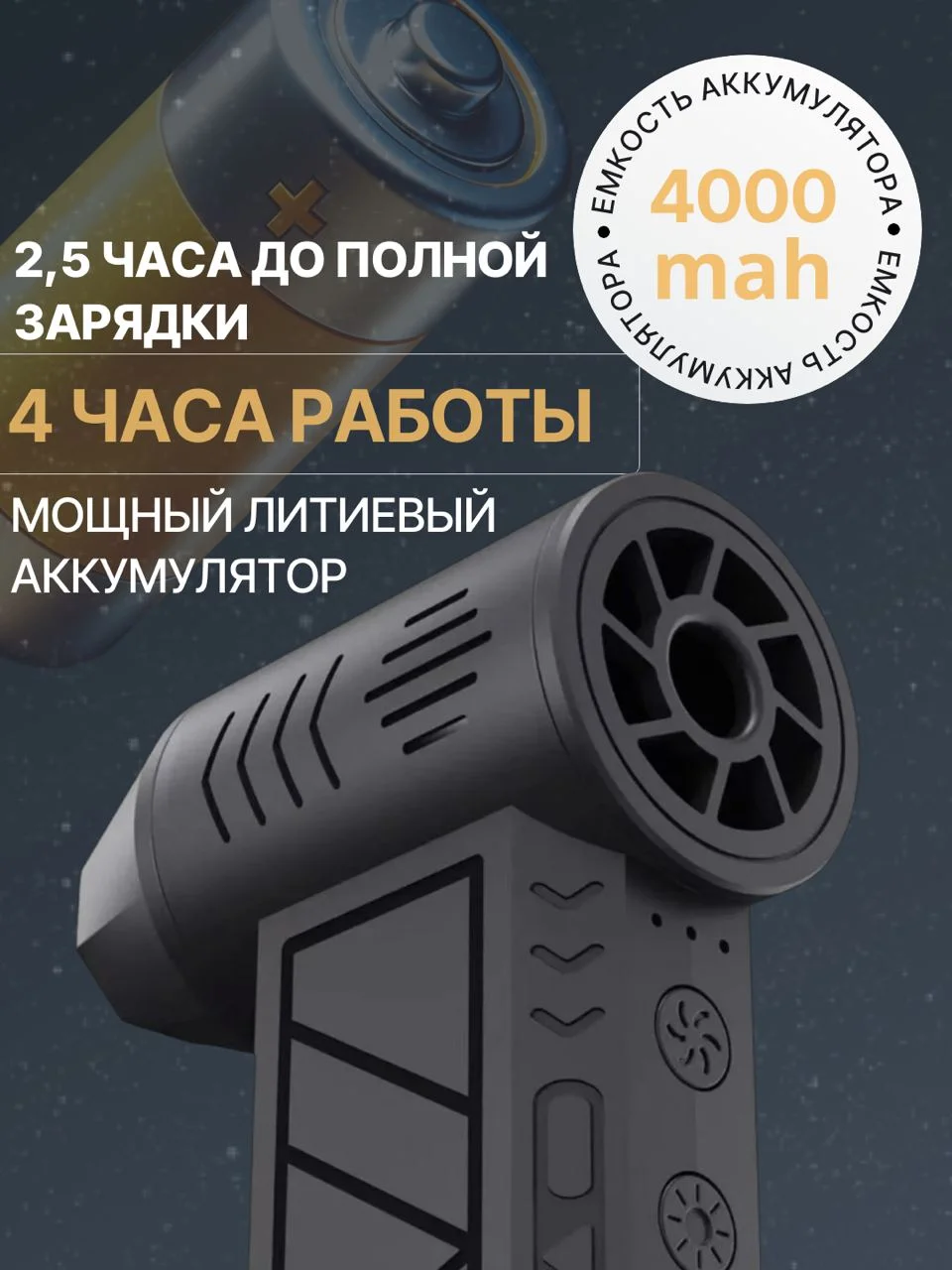 Воздуходувка мощная беспроводная