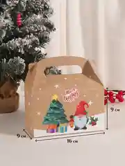 Карамельный подарочная коробка Новогодняя, Рождественская упаковка для новогоднего подарка