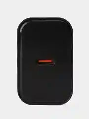Черный сетевое зарядное устройство Borofone BA71A, 20W, PD, QC, AFC, c кабелем Type-C/Lightning