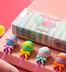 Конфетный набор фигурных ластиков, 4 штуки