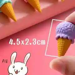 Мятный набор фигурных ластиков, 4 штуки
