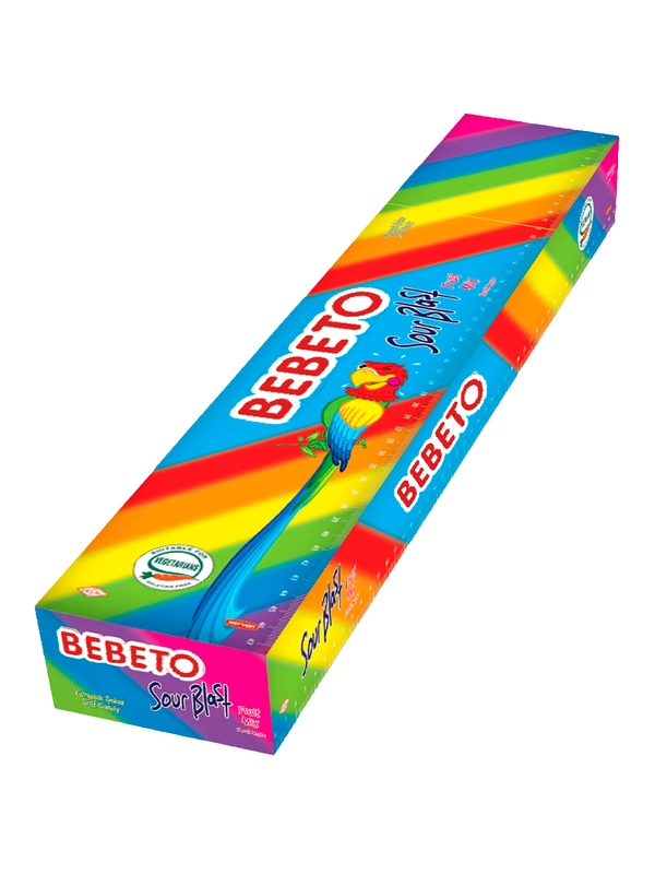 Мармелад жевательный Bebeto Sour Blast вкус тутти-фрутти, 15г x 48шт (шоубокс), (Турция)