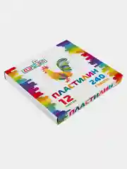 Пластилин для школы ClipStudio, 12 цветов 240 грамм
