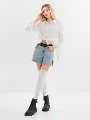 Белый гольфы выше колен женские