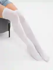 Белый гольфы выше колен женские