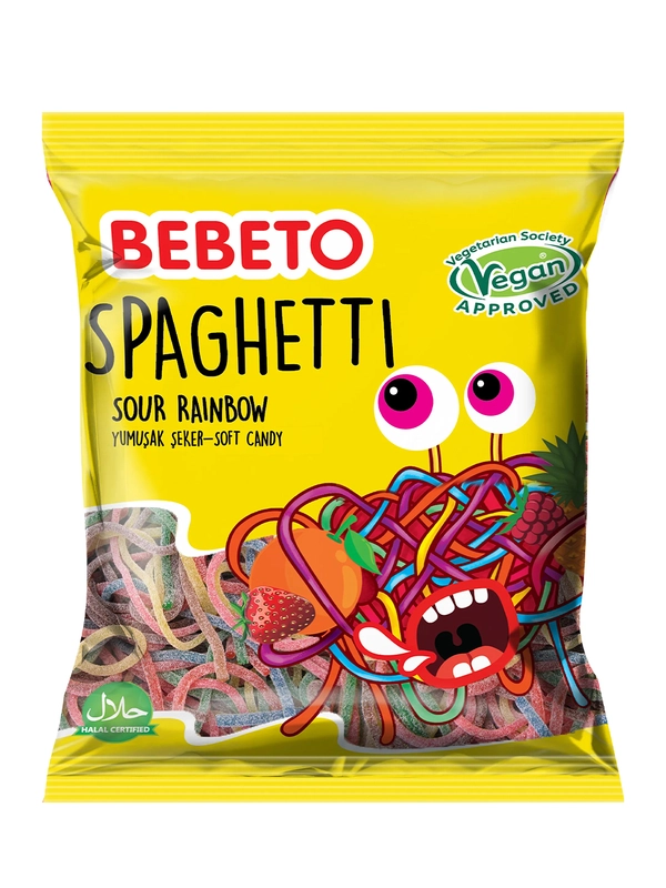 Мармелад жевательный Bebeto Rainbow Spaghetti, 80г, (Турция)