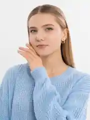 Золотой серьги женские бижутерия