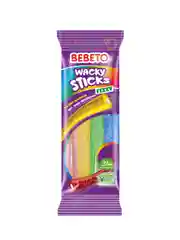Мармелад жевательный Bebeto Wacky Sticks Fizzy вкус тутти-фрутти, 180г (Турция)