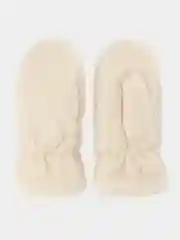 Молочный женские теплые варежки с мехом