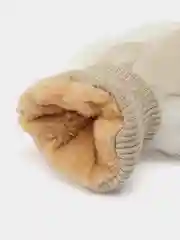 Молочный женские теплые варежки с мехом